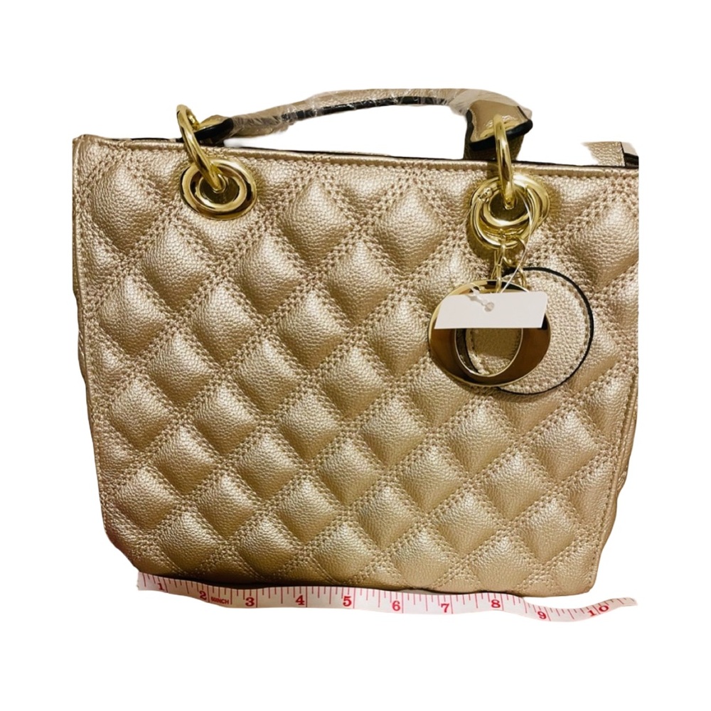 Elegant Gold Quilted Mini Bag - Picture 2 of 8